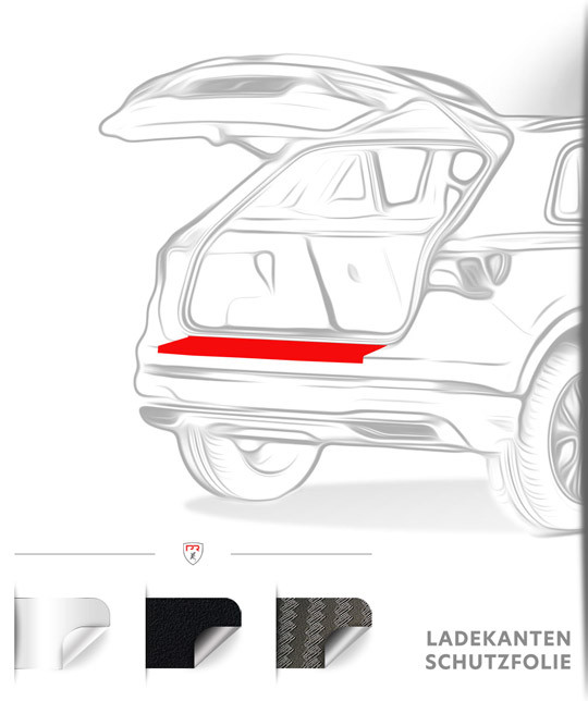 Für  VW Caddy Kombi (Typ 2K, ab BJ 2010 - 2015)   Ladekantenschutz Folie