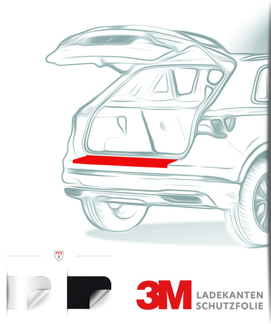 Für  Mazda II / 2 ( Typ DY ab BJ 2014 )   passgenaue 3M Ladekantenschutz-Folie