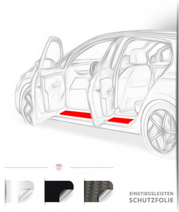 Für VW UP passgenaue Einstiegsleisten-Schutzfolie (ab BJ 11/2011)