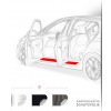 Für VW Caddy  Maxi (Typ 2k ab Bj. 2010-2015) passende Einstiegsleisten Lackschutzfolie