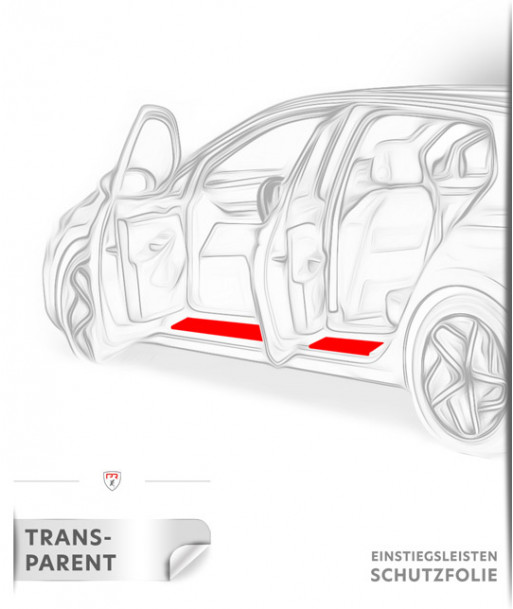 Für VW UP passgenaue Einstiegsleisten-Schutzfolie (ab BJ 11/2011)
