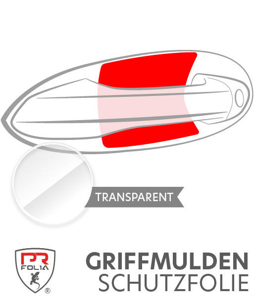 SHOP  Griffmulden Lackschutzfolie für Mercedes E-Klasse T-Modell (Typ S212  Bj.10/2009-2016) Einstiegsleisten Transparent (150µm)