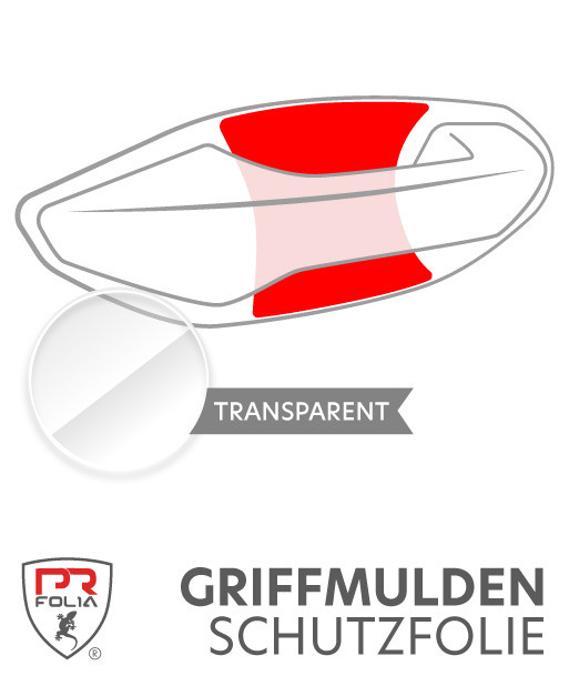 SHOP  Griffmulden Lackschutzfolie für Skoda Enyaq Coupe (Ab Bj. 2022)  Einstiegsleisten Transparent (150µm)