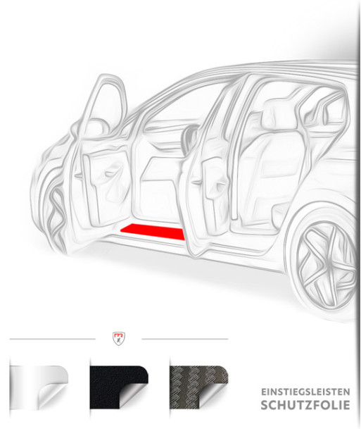 Für VW T6 Multivan / Caravelle   (ab Bj. 01/2015) passende Einstiegsleisten Lackschutzfolie