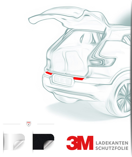 Für VW Tiguan (ab Bj. 08/2007-01/2016) passgenaue 3M Ladekantenschutz Folie