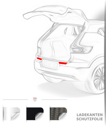 Für VW Tiguan (ab Bj. 08/2007-01/2016) passende Ladekantenschutz Folie