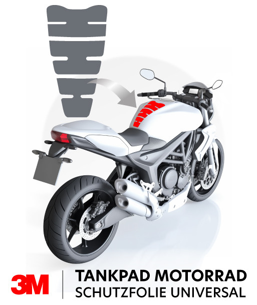 3M™ Tankpad Motorrad Schutzfolie - Pad 1 - Lackschutz Universal