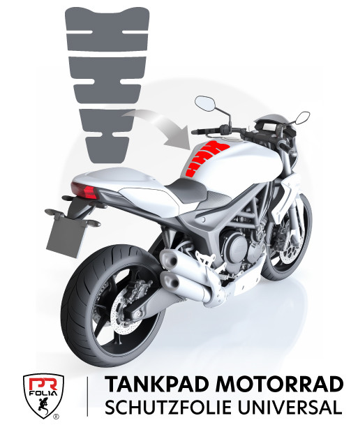 Tankpad Motorrad Schutzfolie - Pad 1 - Lackschutz Universal