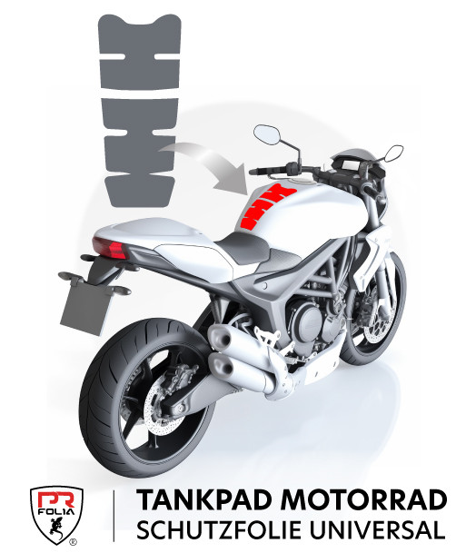 Tankpad Motorrad Schutzfolie - Pad 2 - Lackschutz Universal
