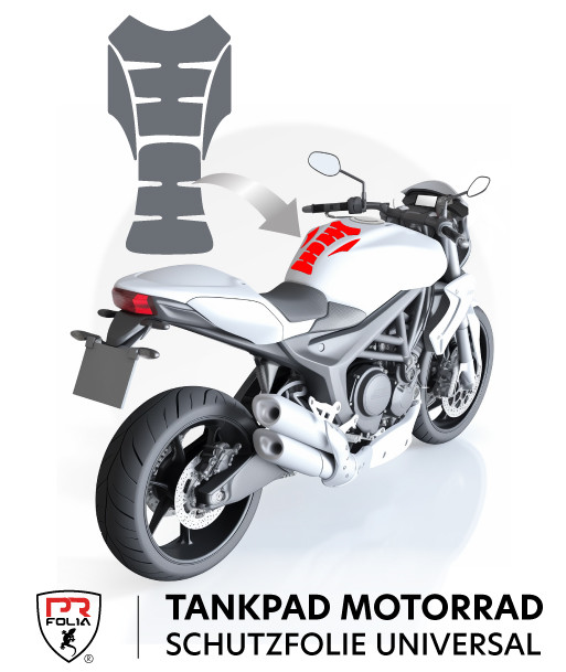 Tankpad Motorrad Schutzfolie - Pad 3 - Lackschutz Universal