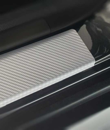 Für Skoda Kodiaq ab Bj. 05|2024 Einstiegsleisten Lack-schutzfolie carbon silber
